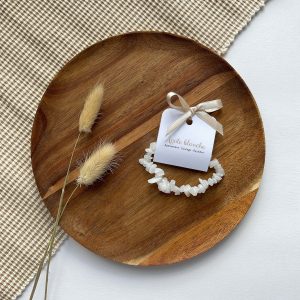 Bracelet baroque agate blanche