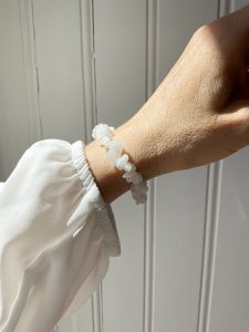 Bracelet baroque agate blanche