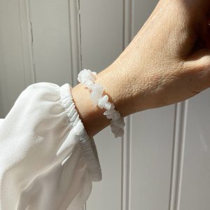 Bracelet baroque agate blanche