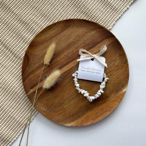 Bracelet baroque howlite blanche