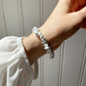 Bracelet baroque howlite blanche