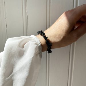 Bracelet baroque spinelle noire