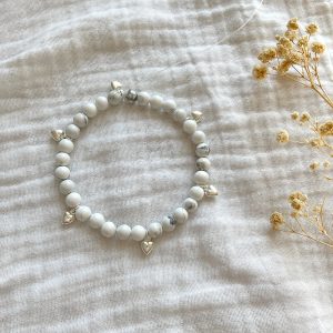 Kit bracelet boule 6mm howlite blanche