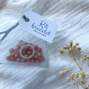 Kit bracelet boule 6mm pierre de soleil