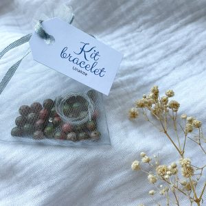 Kit bracelet boule 6mm unakite
