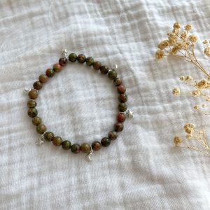 Kit bracelet boule 6mm unakite