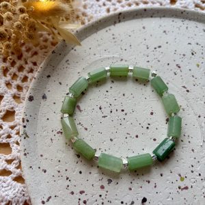 Kit bracelet tube 12mm aventurine verte