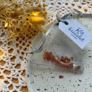 Kit petite fille bracelet boule 4mm cornaline