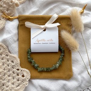 Bracelet baroque apatite verte