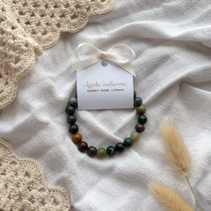 Bracelet boule 8mm agate indienne