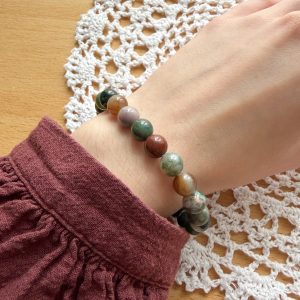 Bracelet boule 8mm agate indienne