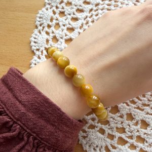 Bracelet boule 8mm oeil de tigre doré