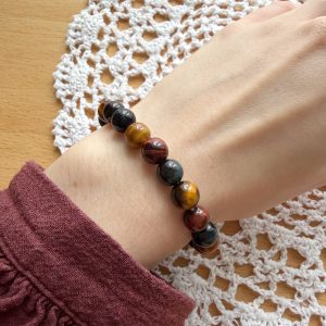 Bracelet boule 8mm oeil multiple