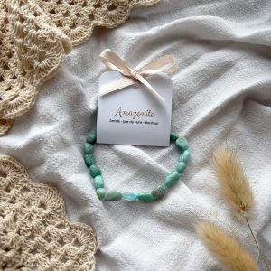 Bracelet pierres roulées amazonite