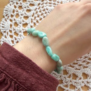 Bracelet pierres roulées amazonite