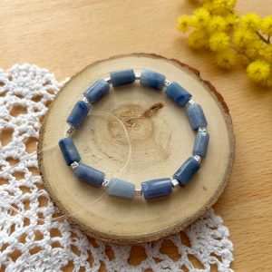 Kit bracelet tube 12mm aventurine bleue